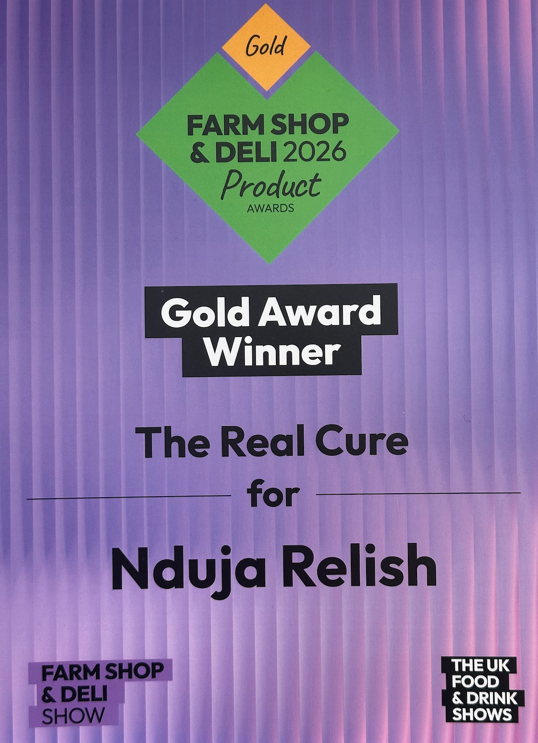 Gold Award Winner: Nduja Relish Triumphs at Farm Shop & Deli Show 2026